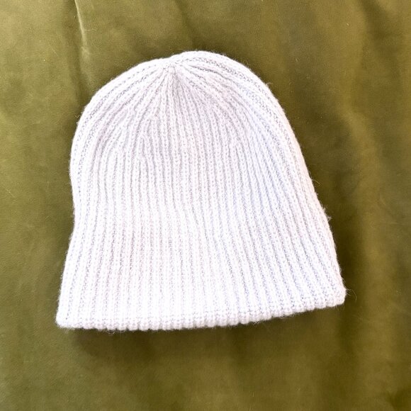 Madewell Light Pink Ribbed Ultra Soft Alpaca Beanie Hat - Picture 2 of 10